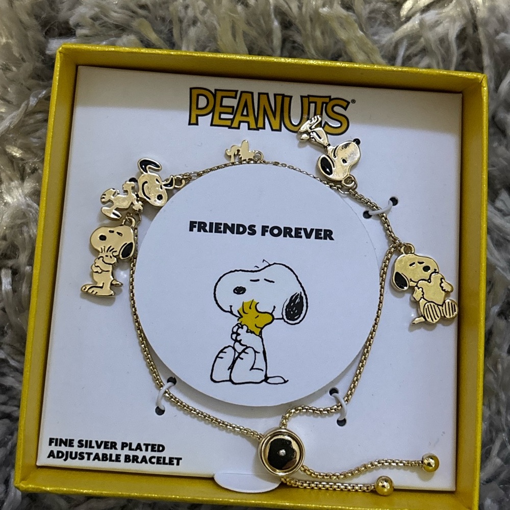 Peanuts Gold and Silver Snoopy Bracelet